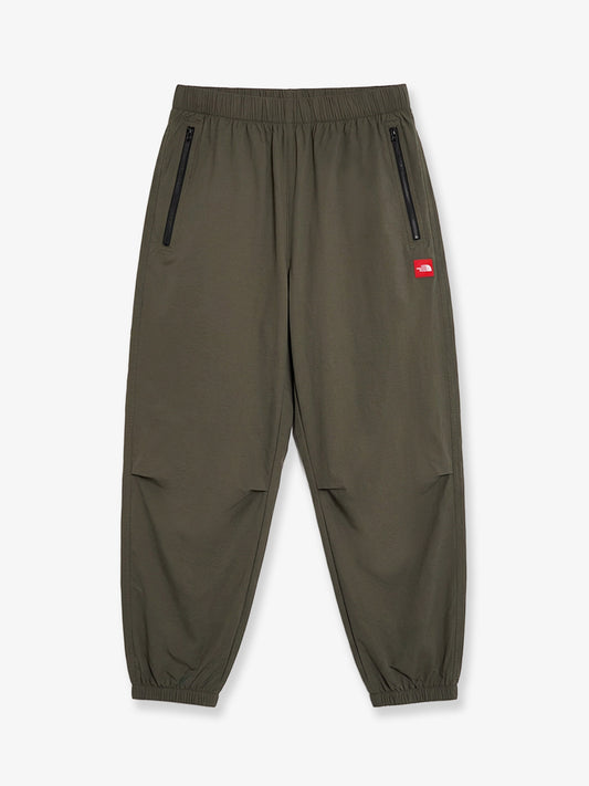 Nylon trousers with patch logo on the side