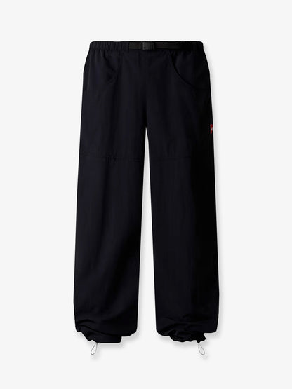 Nylon trousers with front logo patch thumbnail