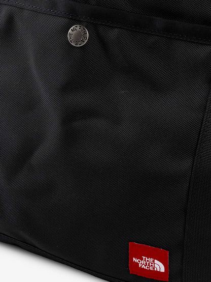 Nylon shoulder bag with logo label on the bottom thumbnail