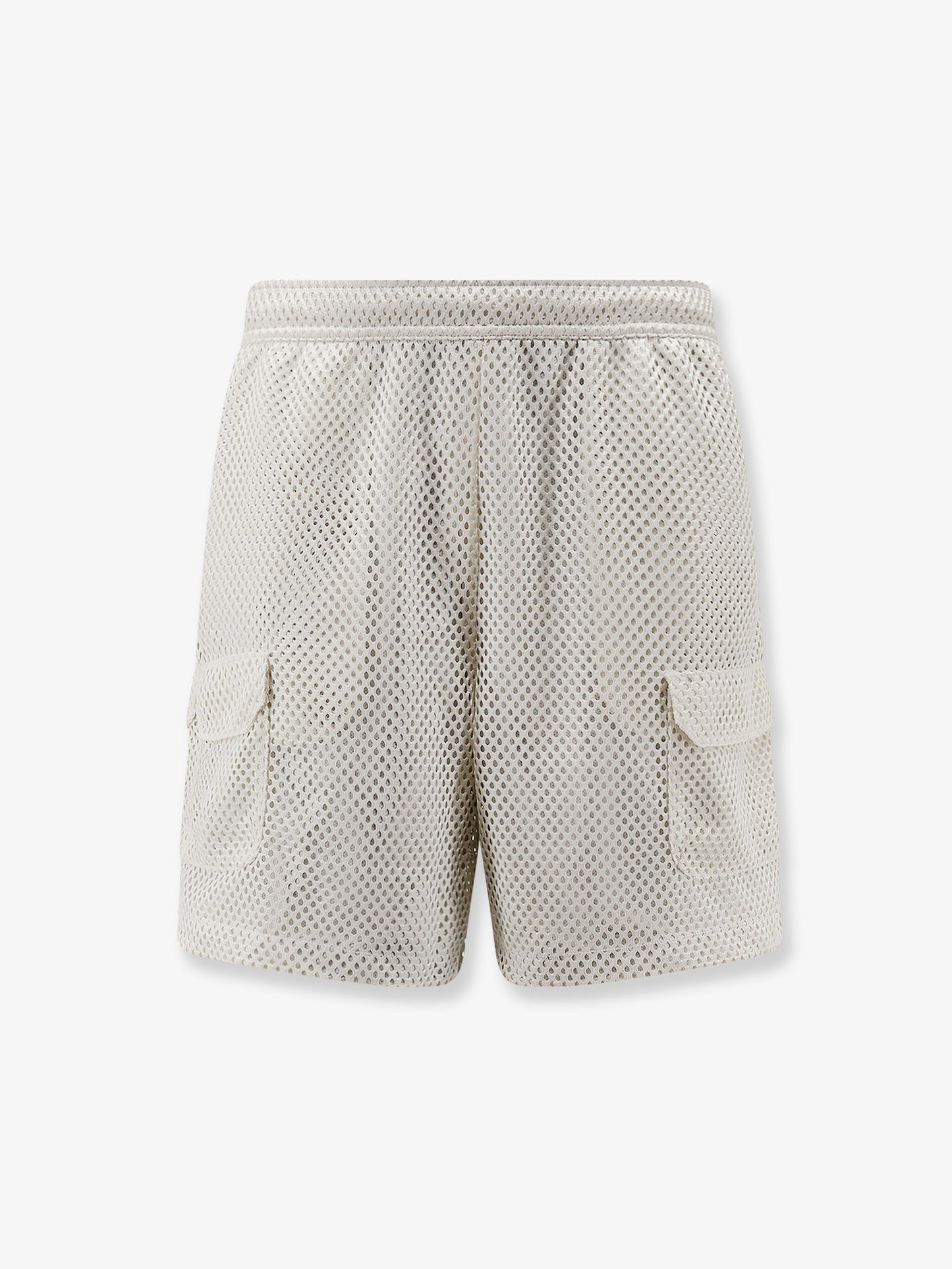 Nylon bermuda shorts with logo patch