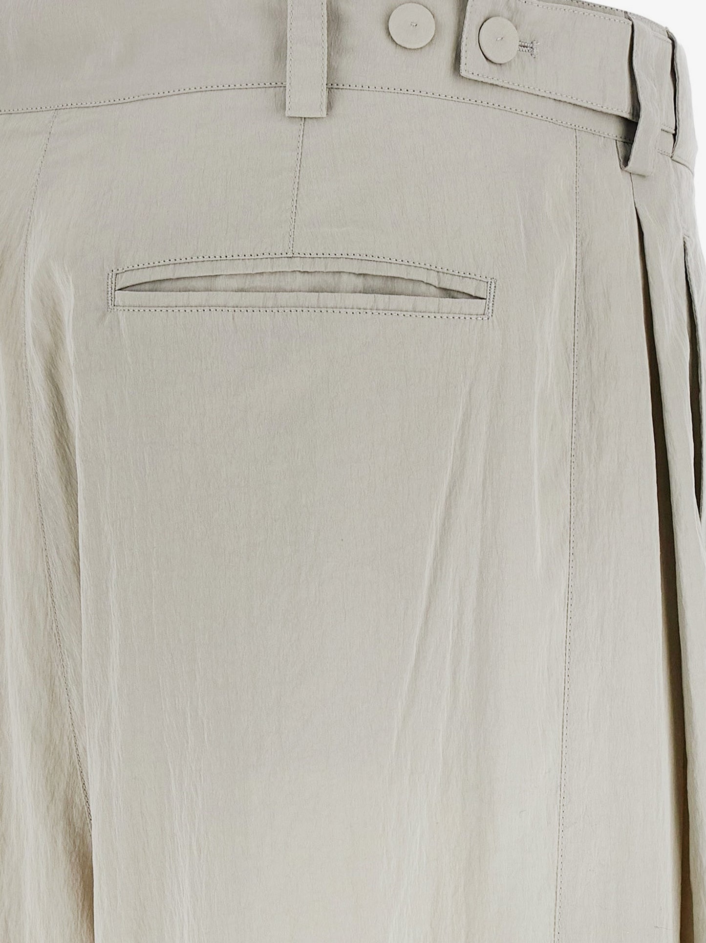 Iven silk and nylon trousers