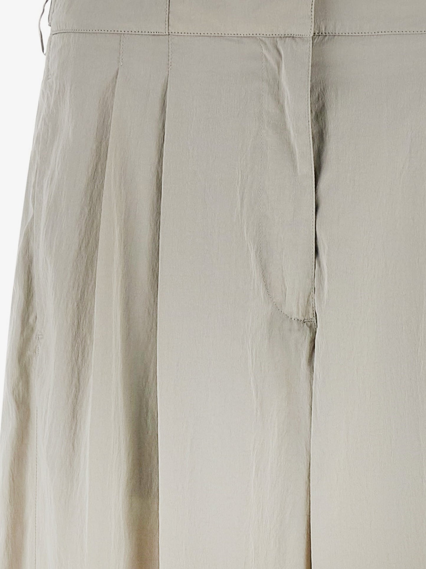 Iven silk and nylon trousers