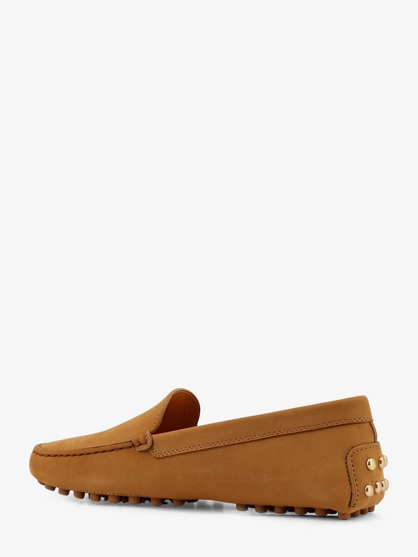 Suede loafers with engraved logo on the front