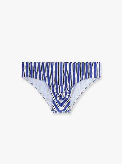 Nylon swim briefs with striped pattern thumbnail