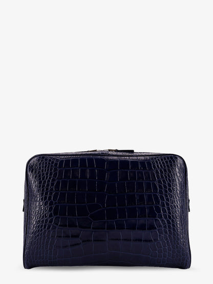 Croco print leather laptop pouch thumbnail