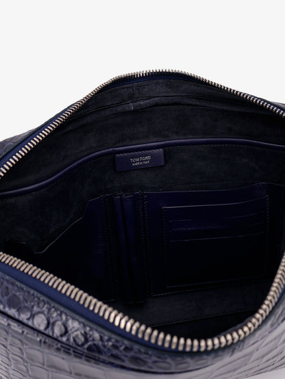 Croco print leather laptop pouch thumbnail