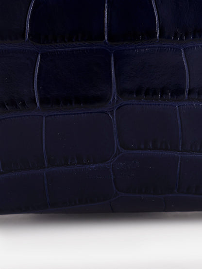 Croco print leather laptop pouch thumbnail