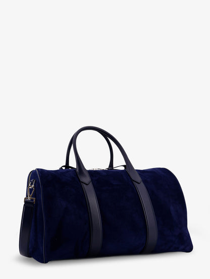 Suede travel bag with engraved logo on the front thumbnail