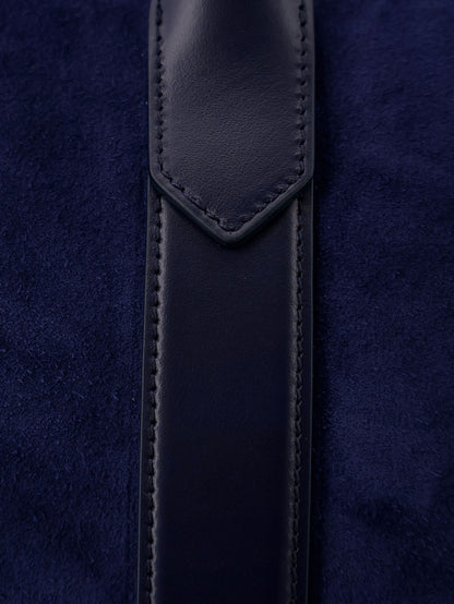 Suede travel bag with engraved logo on the front thumbnail