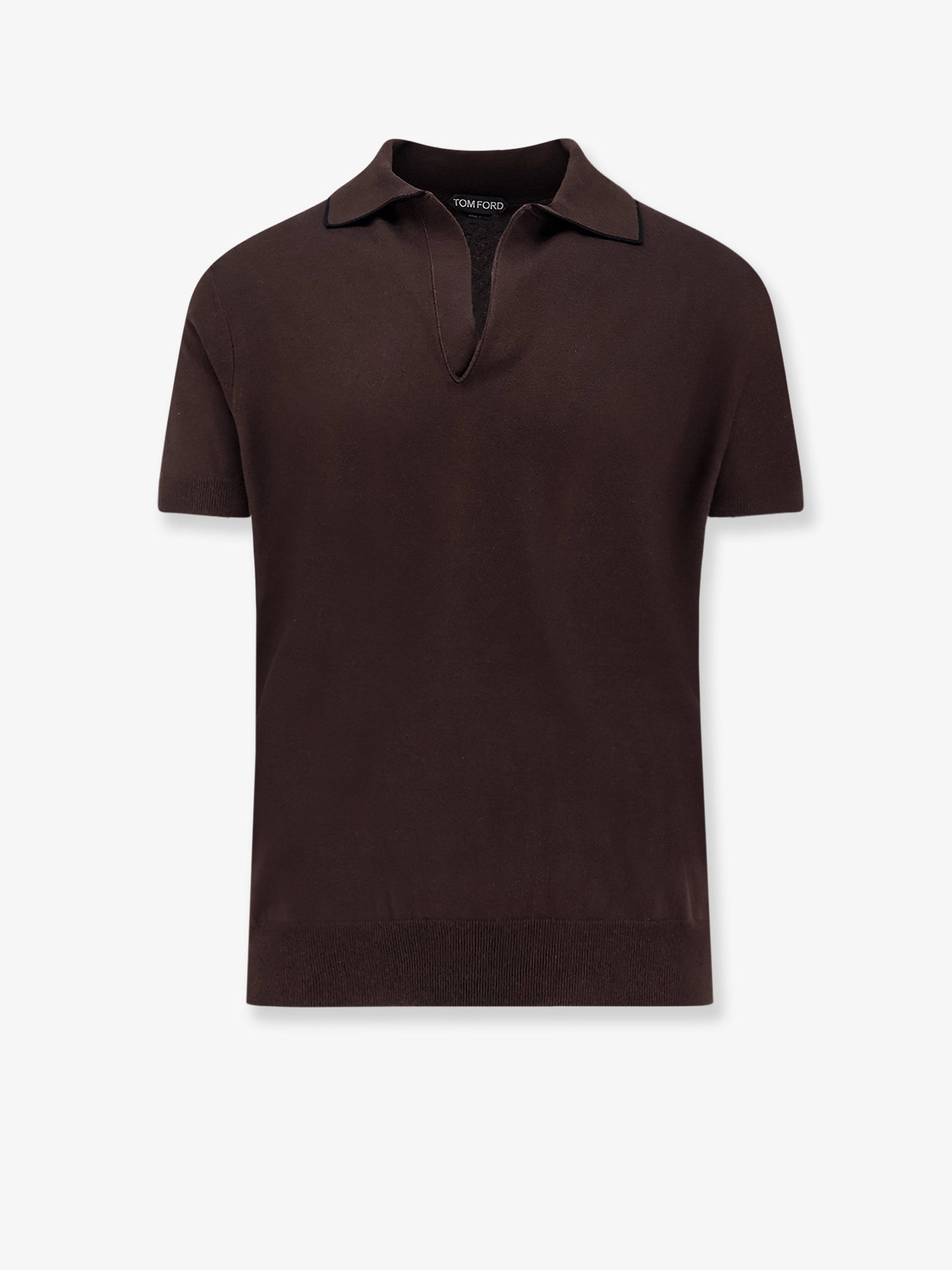 Cotton and silk blend polo shirt