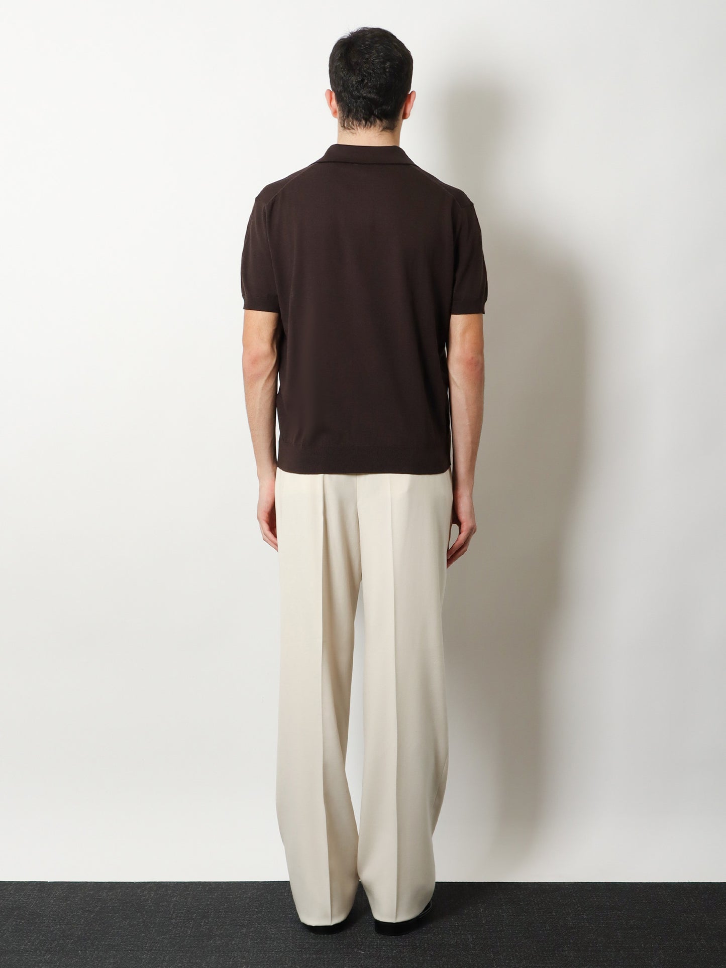 Cotton and silk blend polo shirt