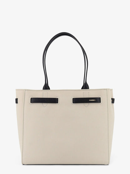 Canvas shoulder bag with engraved logo on the front thumbnail