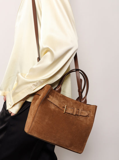 Audrey suede handbag thumbnail