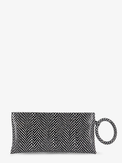 Aura leather clutch bag with snake motif thumbnail