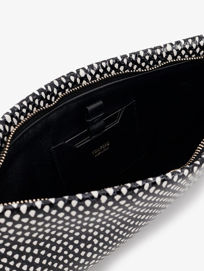 Aura leather clutch bag with snake motif thumbnail