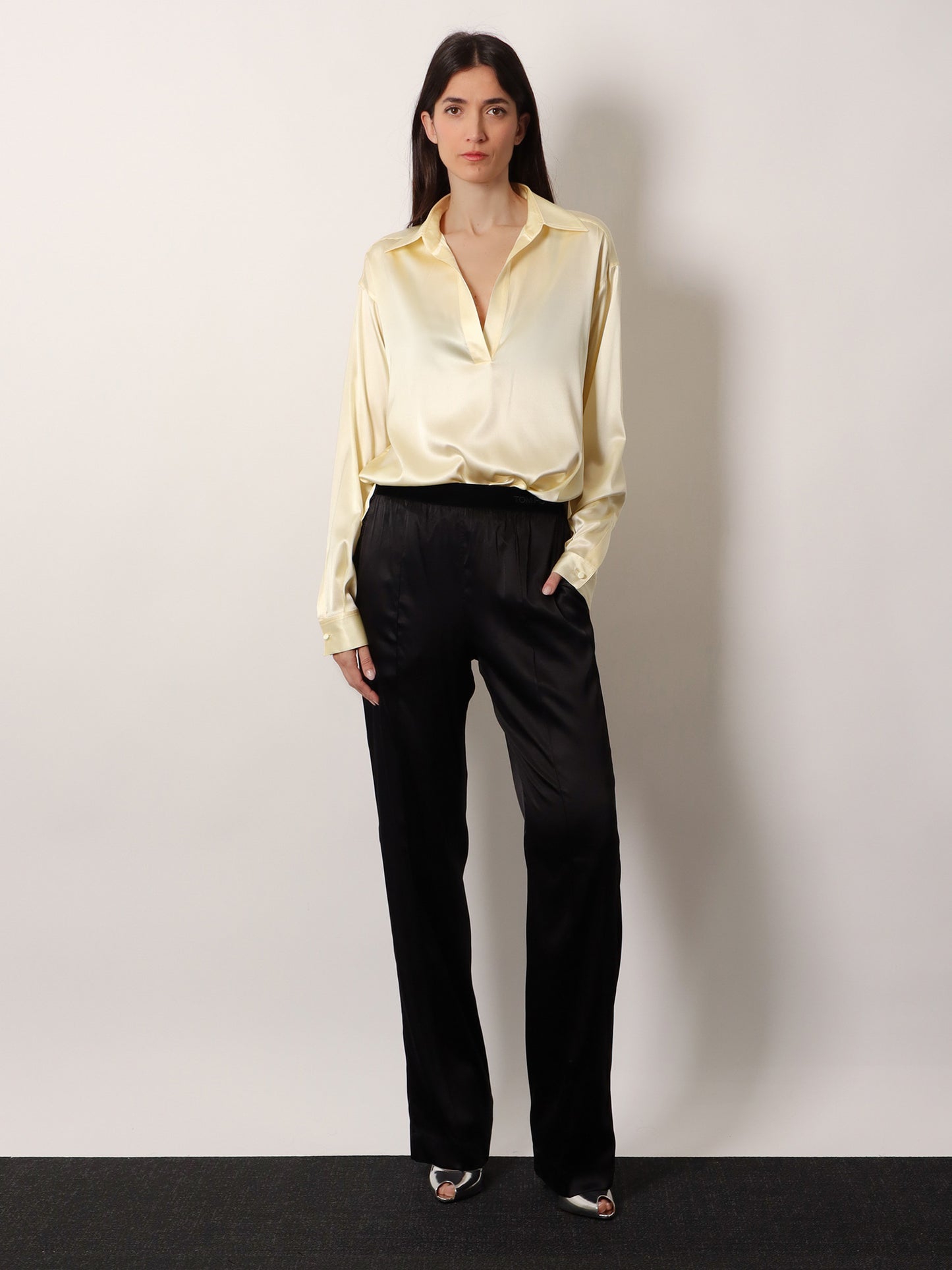 Pyjamas stretch satin trousers