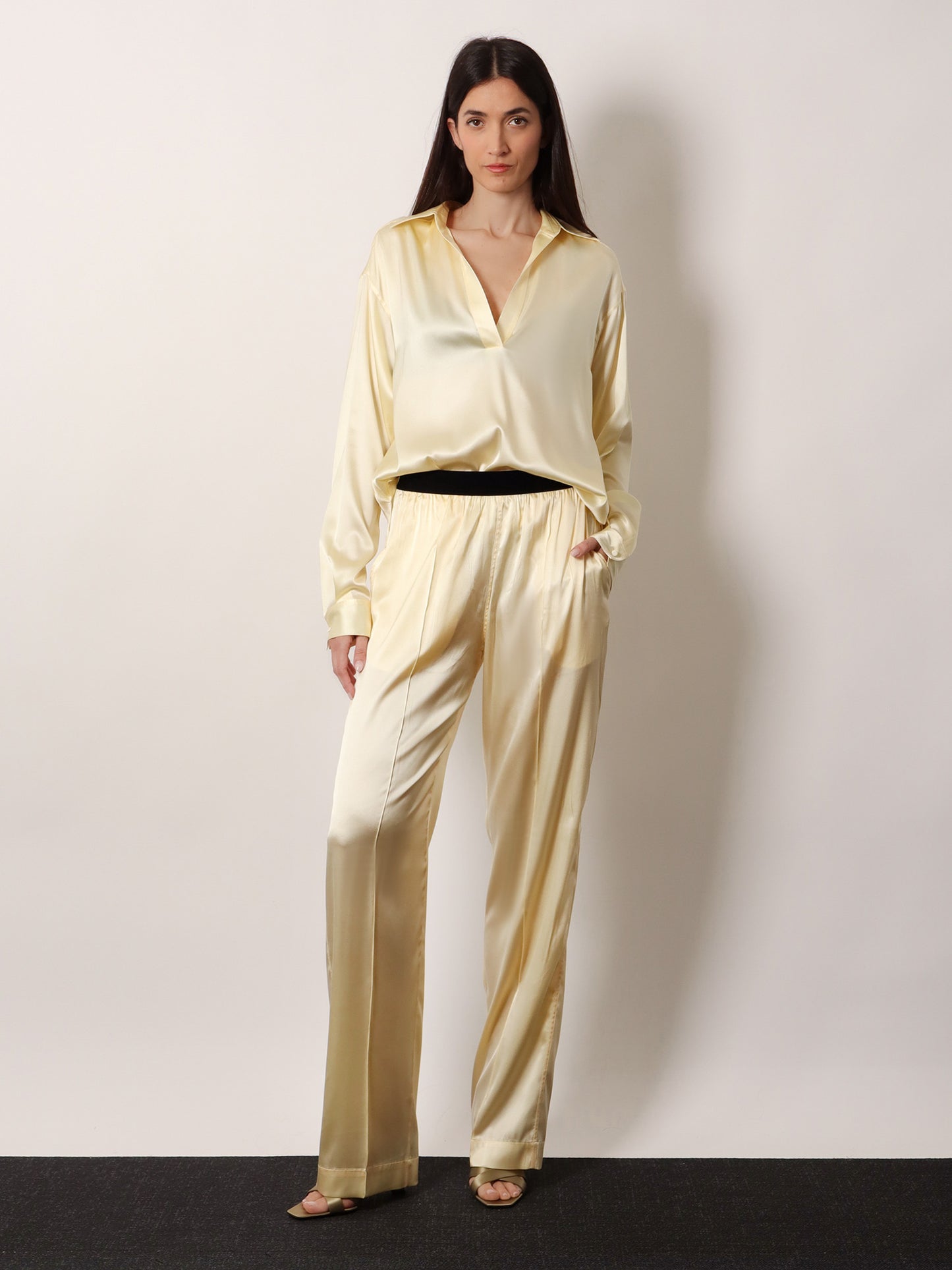 Pyjamas stretch satin trousers