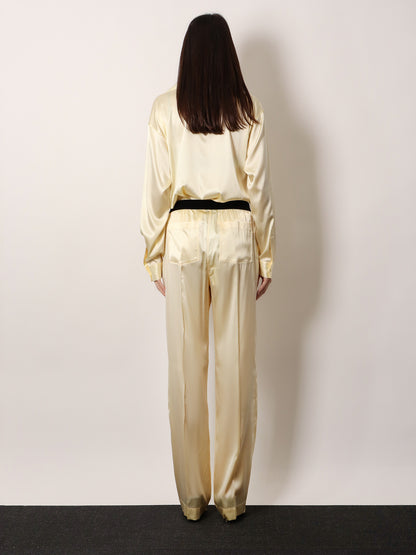 Pyjamas stretch satin trousers thumbnail
