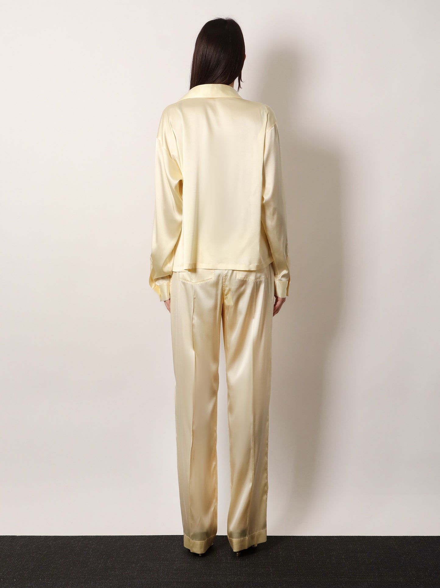 Stretch satin shirt