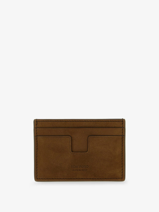 Suede card holder