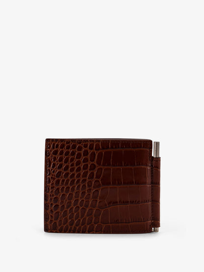 Leather wallet with croco print thumbnail