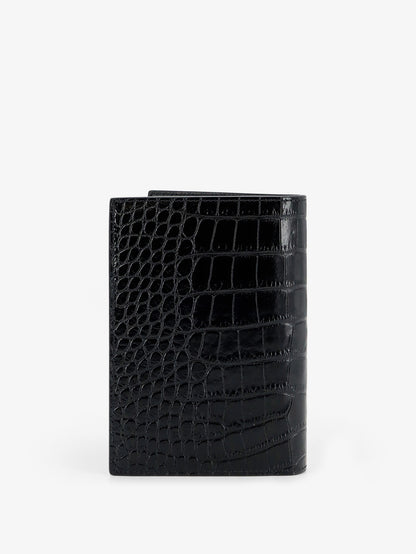 Leather wallet with crocodile print thumbnail