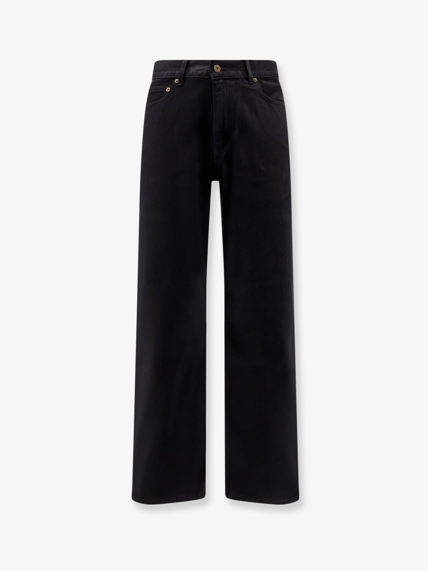 Pantaloni straight fit in black denim