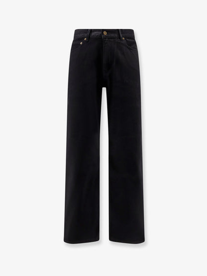 Pantaloni straight fit in black denim thumbnail