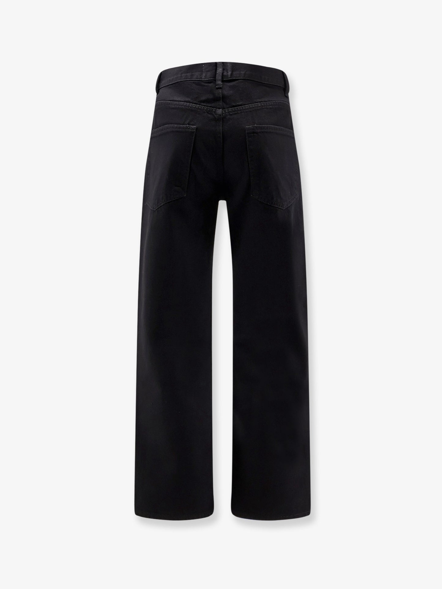 Pantaloni straight fit in black denim