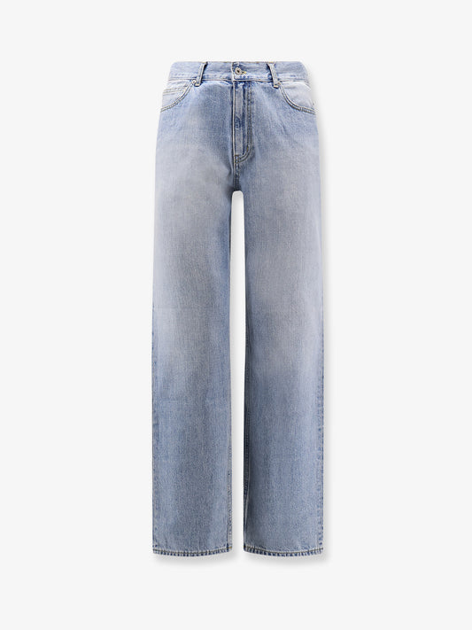 Straight fit cotton jeans