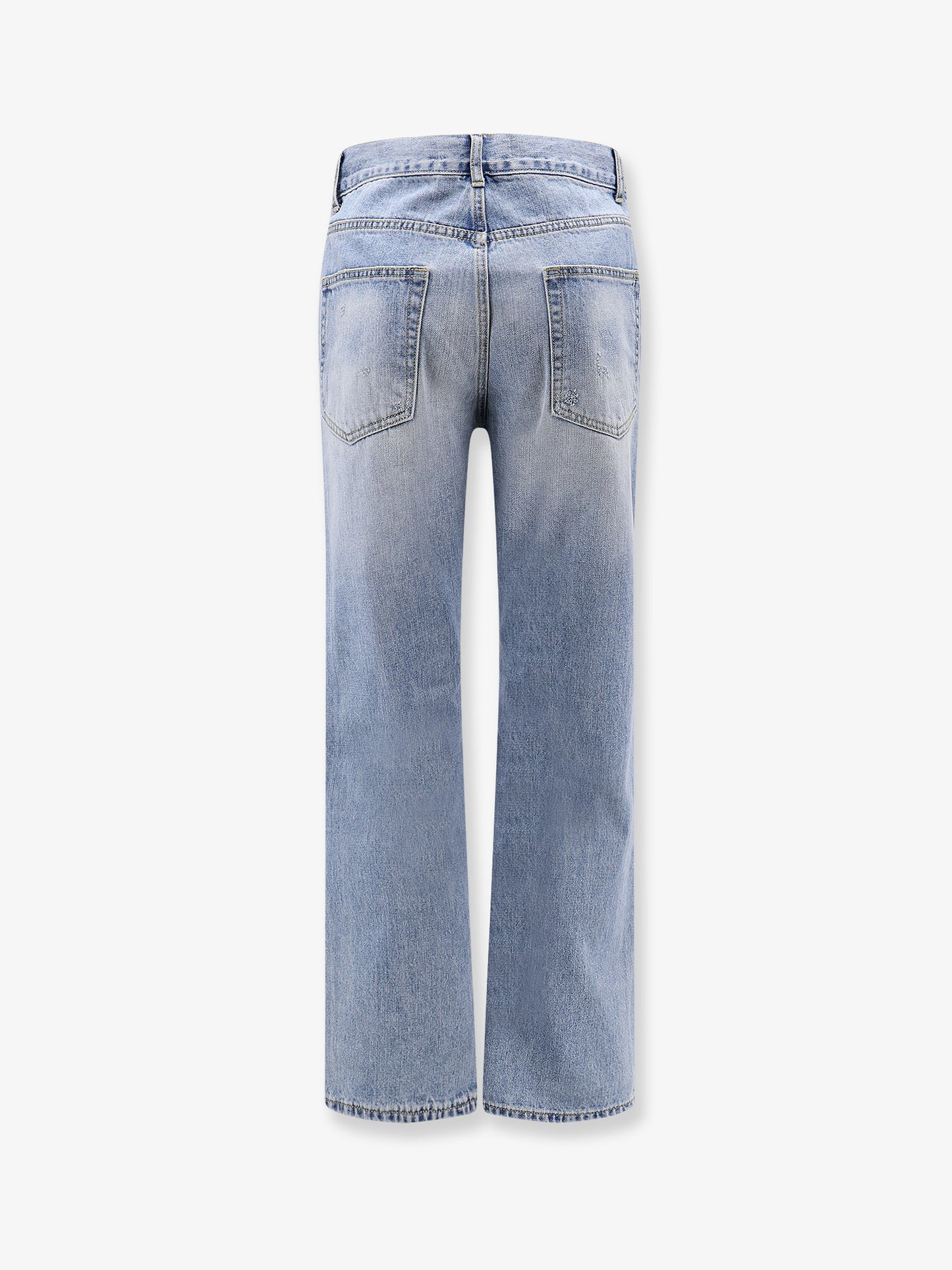 Straight fit cotton jeans