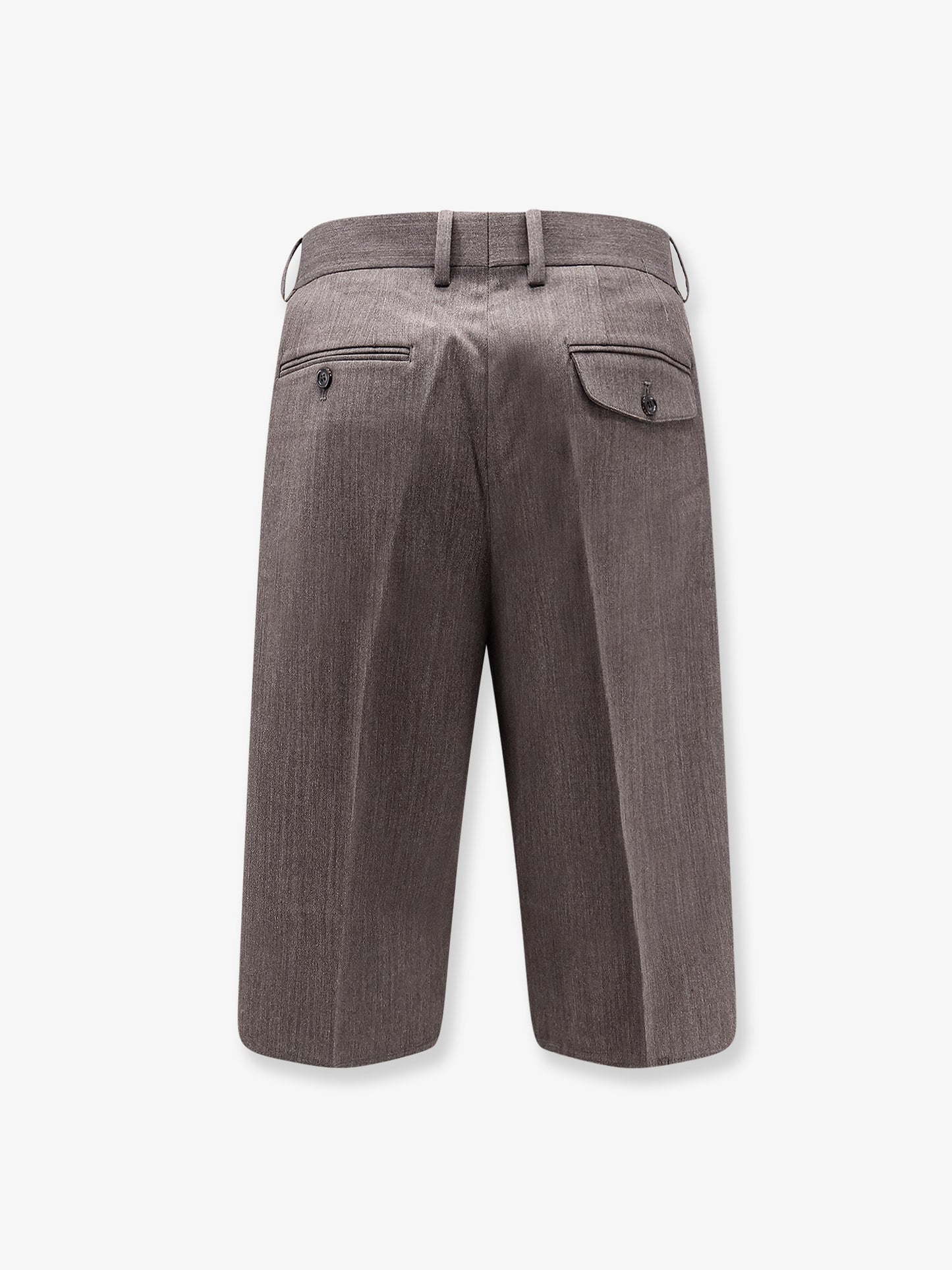 Bermuda in misto lana con pinces frontali