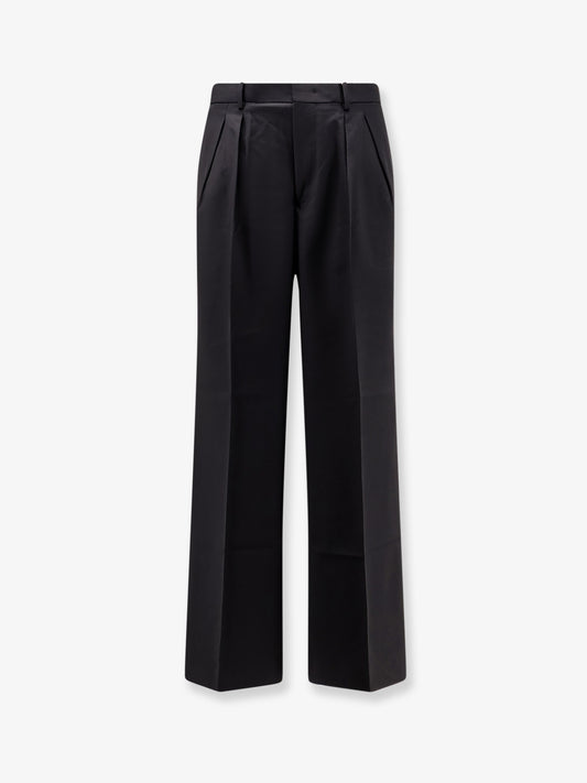 Wool blend trousers with frontal pinces