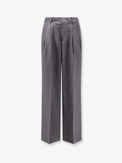 Wool blend trousers with striped motif thumbnail