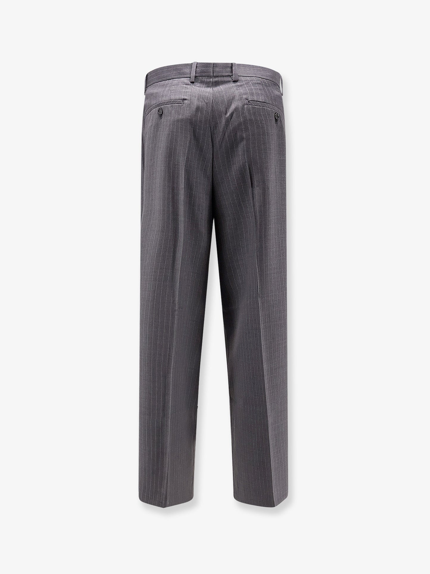 Wool blend trousers with striped motif