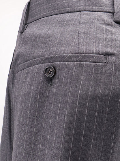 Wool blend trousers with striped motif thumbnail