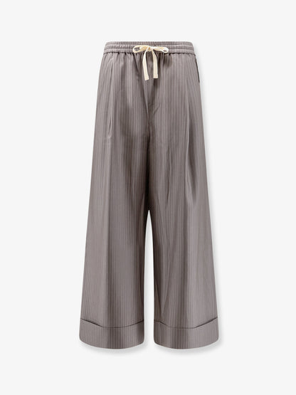 Silk, polyester and wool blend trousers thumbnail