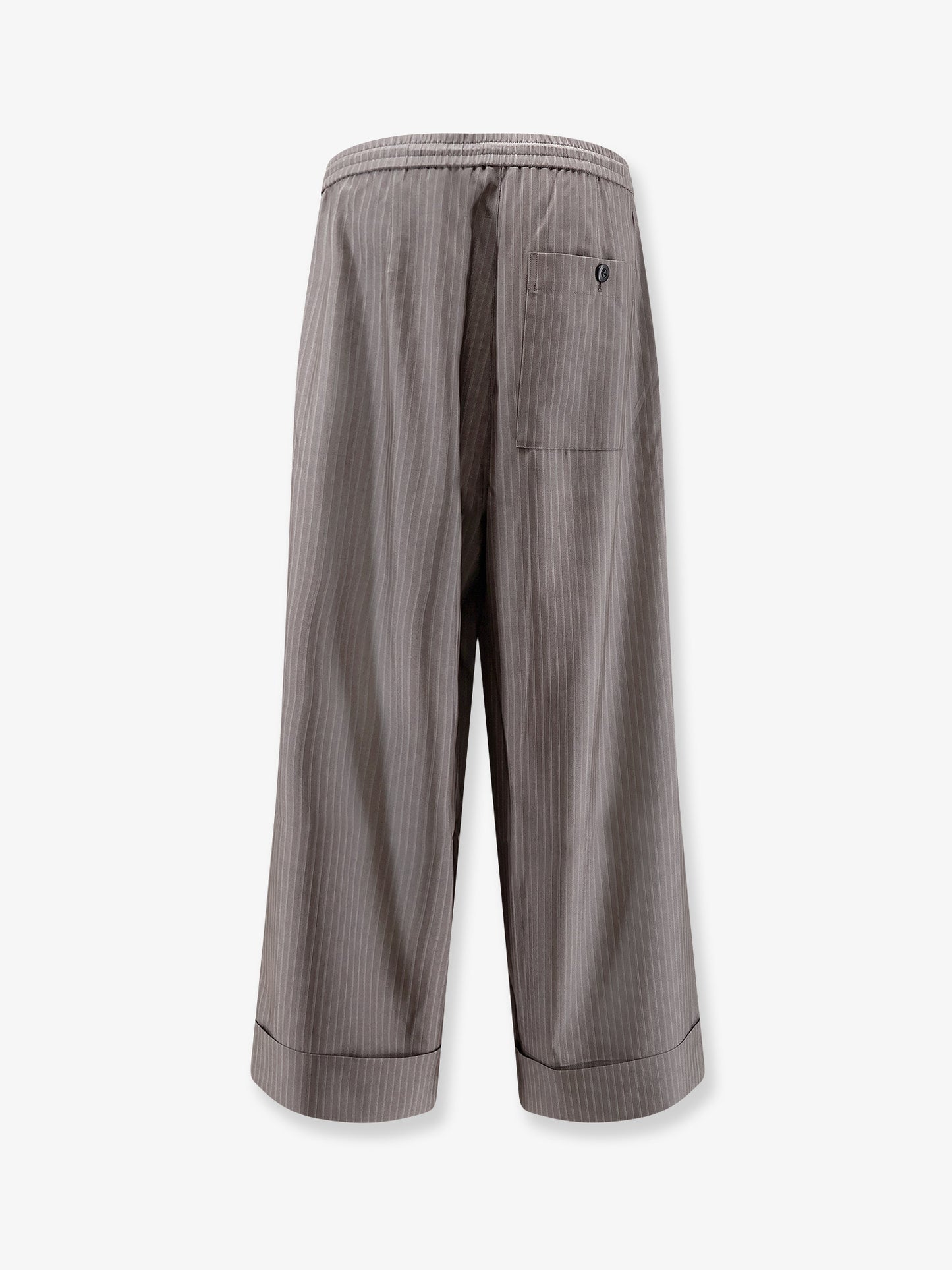Silk, polyester and wool blend trousers