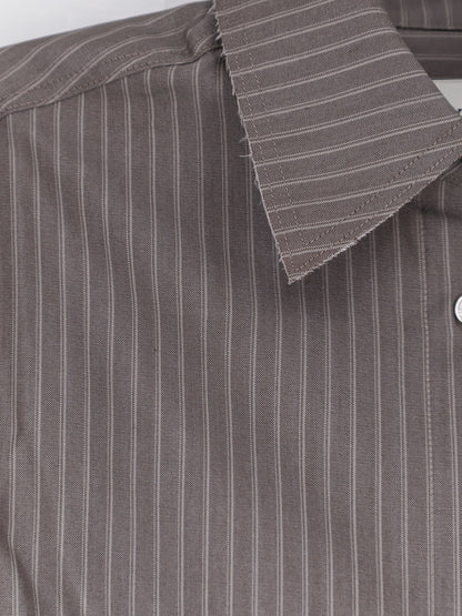 Silk and wool blend shirt with striped pattern thumbnail