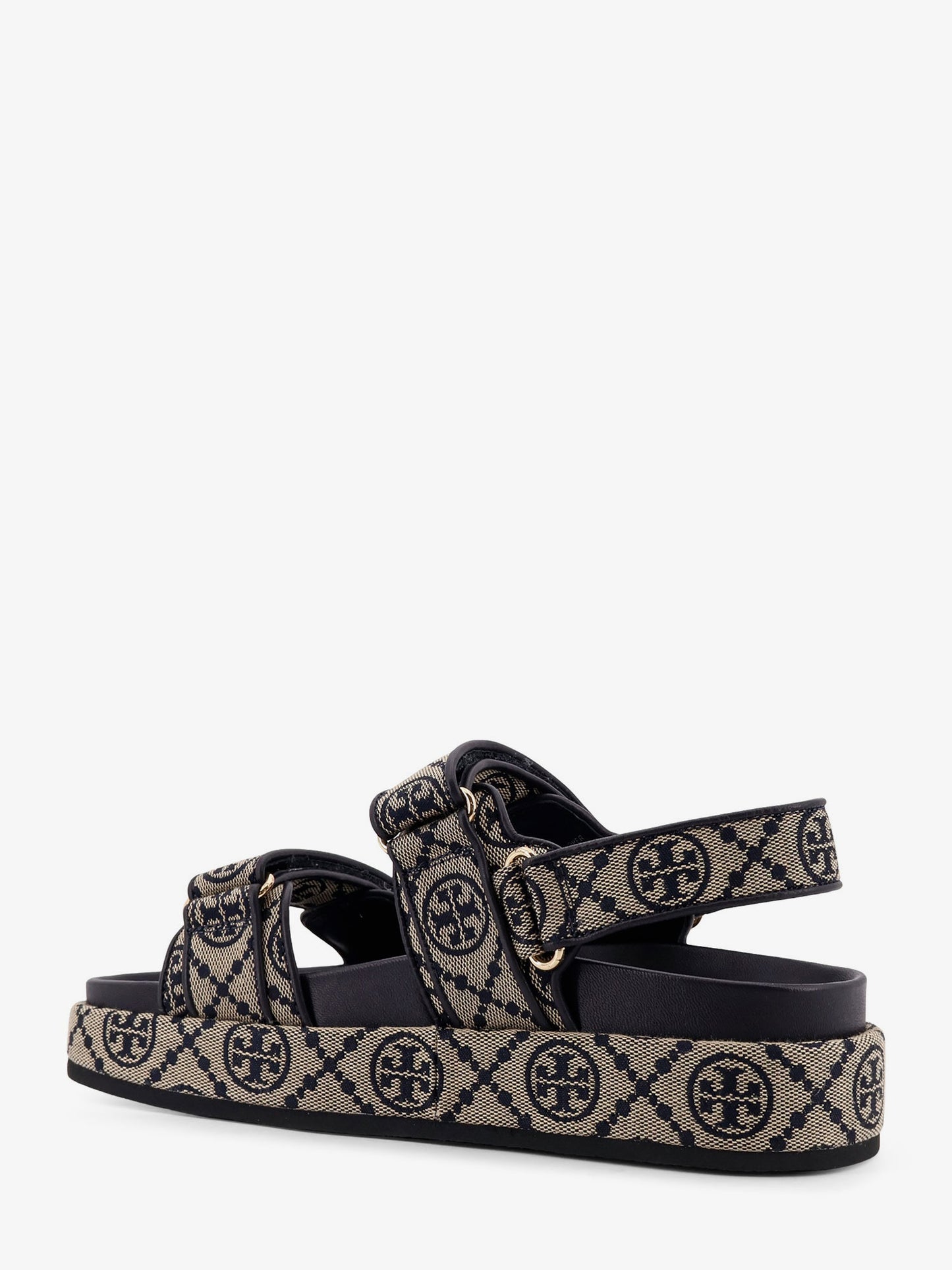 T Monogram Kira jacquard fabric sandals