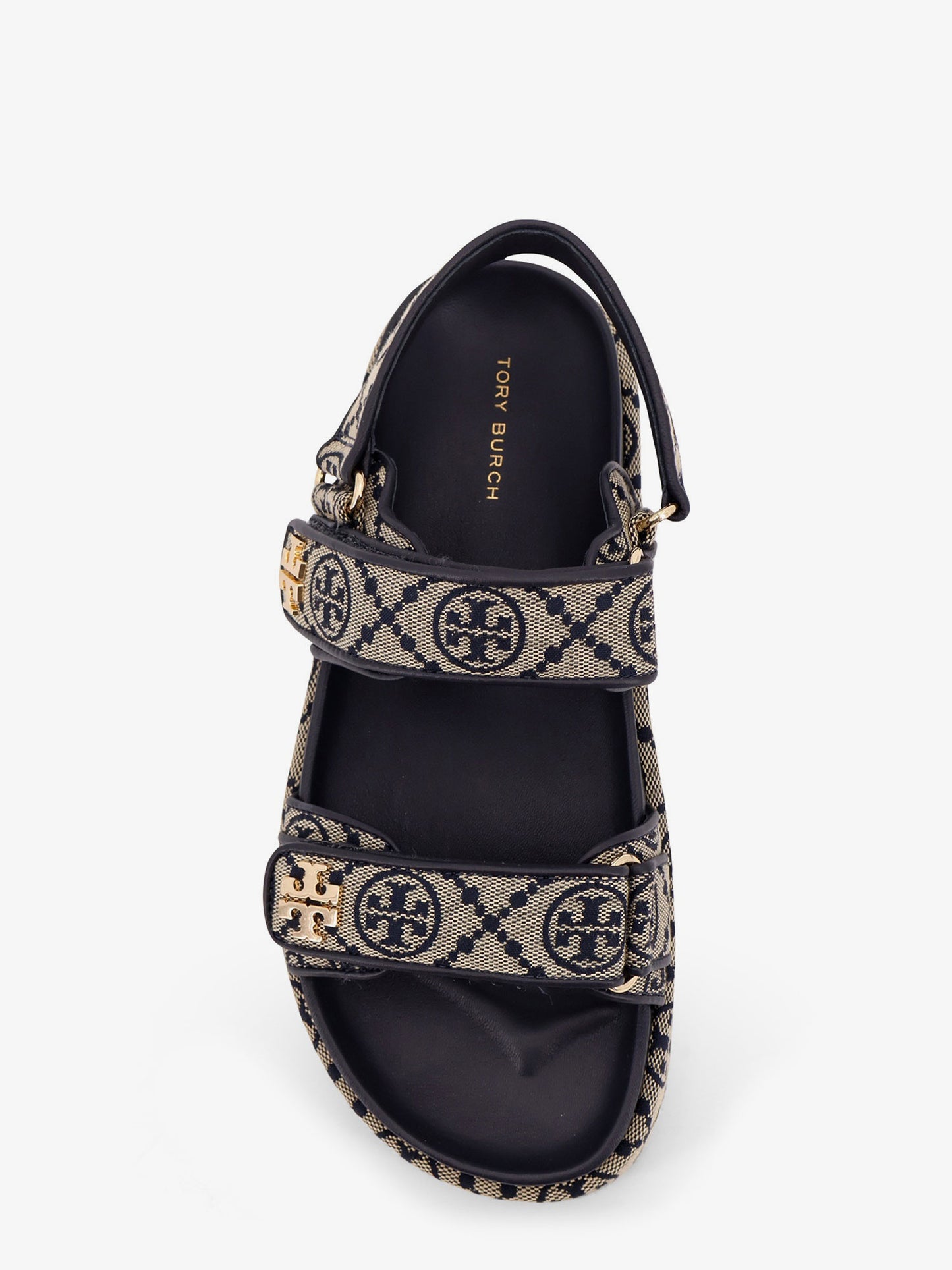 T Monogram Kira jacquard fabric sandals