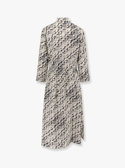 Silk dress with pixelated logo print thumbnail