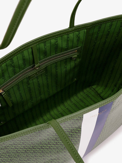 Coated canvas The Racer Tote shoulder bag with all-over logo thumbnail