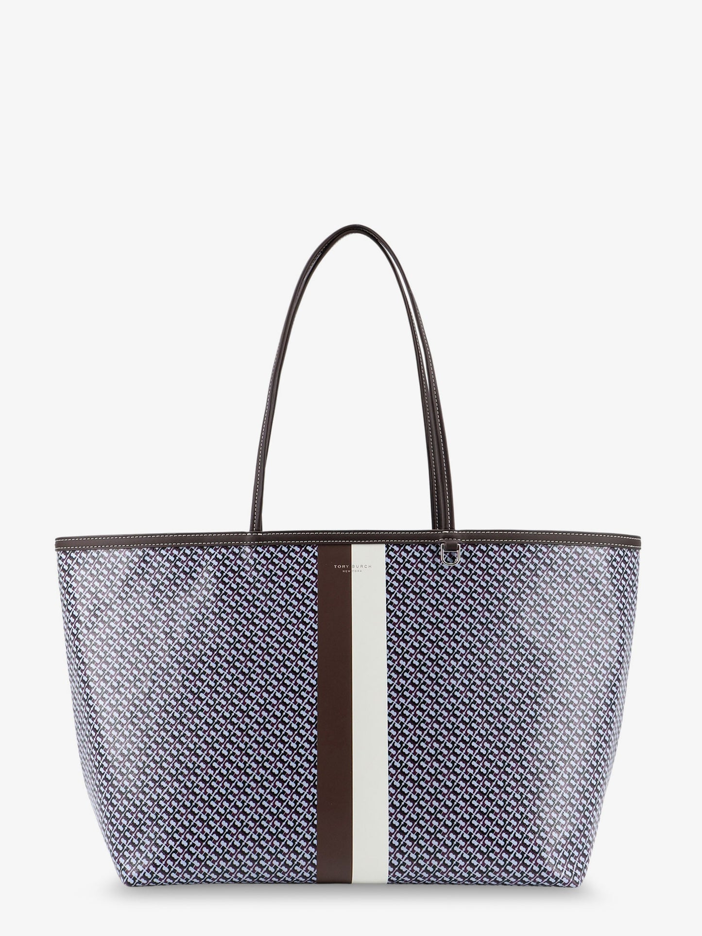 The Racer Tote shoulder bag in coated canvas with all-over logo
