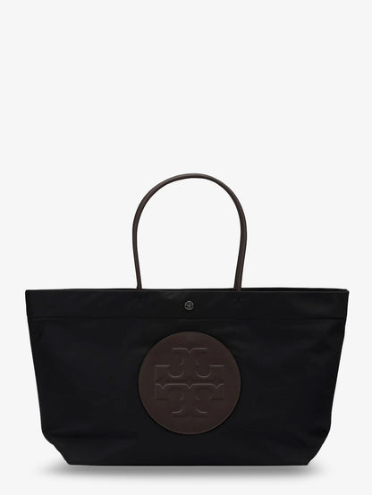 Ella Twist nylon shoulder bag with maxi front logo patch thumbnail