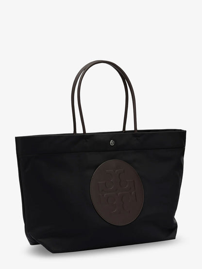 Ella Twist nylon shoulder bag with maxi front logo patch thumbnail