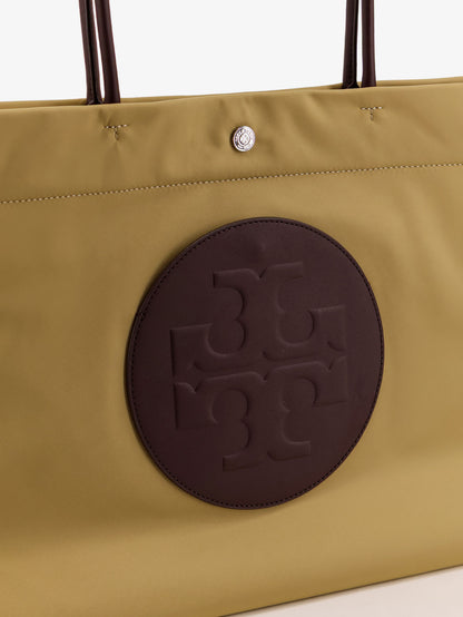 Ella Twist nylon shoulder bag with maxi logo patch on the front thumbnail