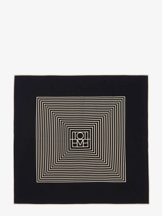 Centered Monogram silk foulard