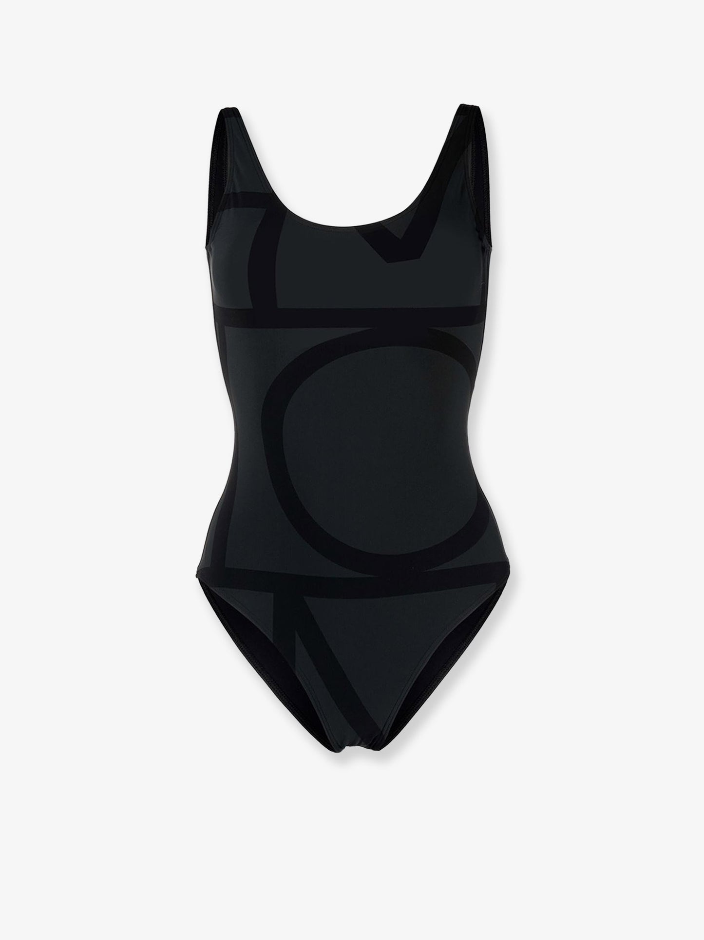 Monogram recycled nylon blend one-piece swimsuit
