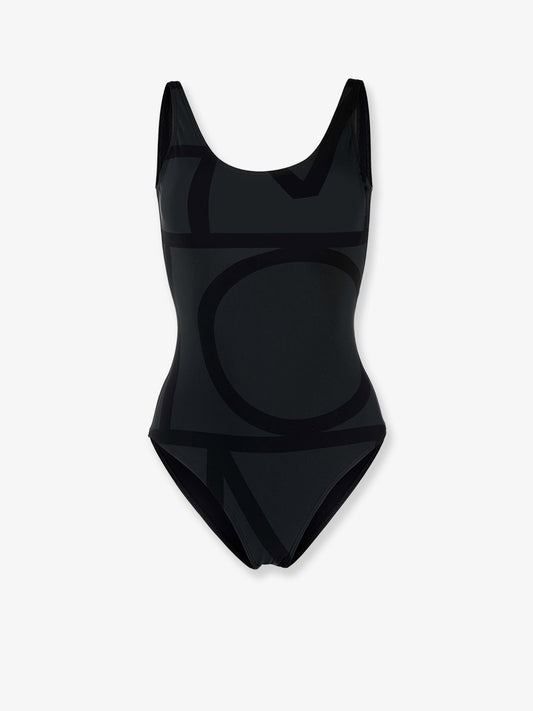 Monogram recycled nylon blend one-piece swimsuit